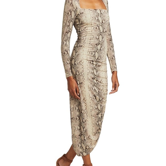 Jonathan Simkhai 
Lex Slinky Jersey Side Ruched Midi Dress, New with tags - Picture 4 of 7